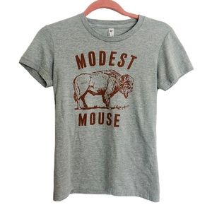 🐭 Modest Mouse 🐭 Grey Short Sleeve Band Graphic Tee